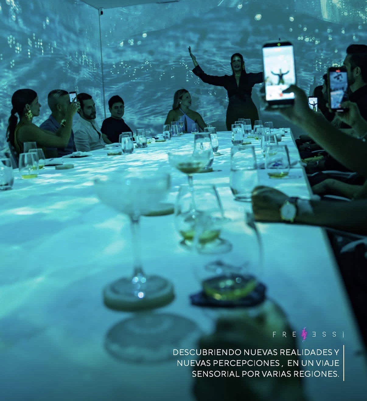 Underwater world — full table immersion with hostess